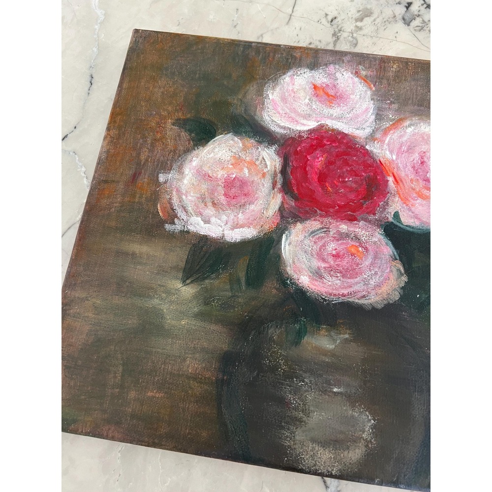 Original Still life oil painting of roses - Picture 3 of 8